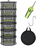 Herb Drying Rack - Mesh Drying Rack - Herb Drying Rack Hanging with Green Zipper &...