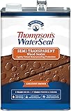 Thompson’s WaterSeal Semi-Transparent Waterproofing Wood Stain and Sealer, Chestnut...