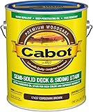 Cabot Semi-Solid Wood Stain + Sealer, Low VOC, Cordovan Brown, Gallon Cordovan Brown...