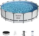 Bestway Steel Pro MAX 15' x 42' Round Above Ground Swimming Pool Set Outdooor Metal...