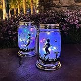 2 Pack Solar Fairy Lantern for Garden Decorations -Gifts for Mom Women Grandma...