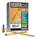 Deck Plus 48423 Wood Screws #10 x 4', Tan, 1lb Box, 43 pieces