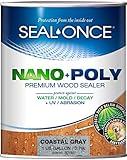 SEAL-ONCE Nano+Poly Ready Mix Penetrating Wood Sealer & Stain with Polyurethane...