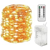 Twinkle Star 300 LED 99 FT Copper Wire String Lights Battery Operated 8 Modes with...