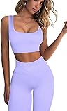 Qinsen Lavender Moisture Wicking Yoga Set