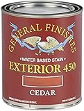 General Finishes Exterior 450 Water Based Wood Stain, 1 Quart, Cedar 1 Quart Cedar