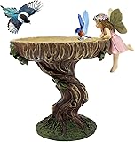 Bird Baths for Outdoors Heavy Duty,Bird Bath Stand,Birdbath Yard Statue, Angel Fairy...