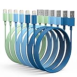 6Pack iPhone Charger (3/3/6/6/6/9 FT) Apple MFi Certified Multiple Colour Lightning...