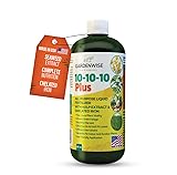 GARDENWISE 10-10-10 Liquid Fertilizer with Seaweed Kelp Extracts and 6% Chelated Liquid Iron – Ideal for Lawns, Veggie & Flowers