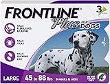 Frontline Plus Flea and Tick Treatment for Large Dogs Up to 45 to 88 lbs. 3...