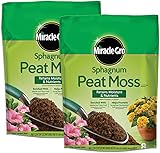 Miracle-Gro Sphagnum Peat Moss, 8 qt., For Containers and In-Ground 8 QT 2-Pack