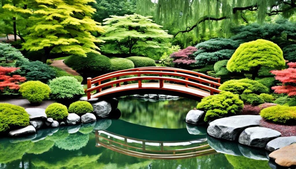 Japanese Garden Serpentine Bridge