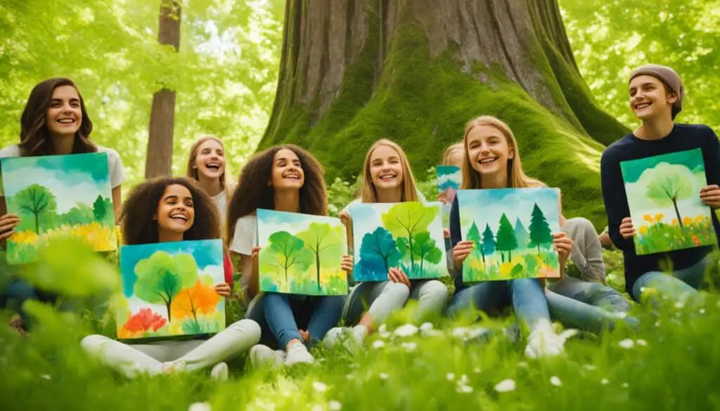 Tween Art Exploration in Nature