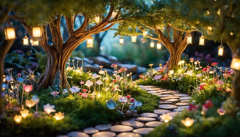 creative fairy garden lighting